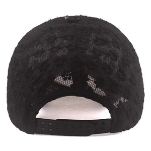 Women's Cotton Sun Protection Sequined Casual Baseball Caps