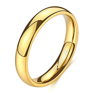 Men's Metal Titanium Steel Round Shaped Wedding Trendy Ring