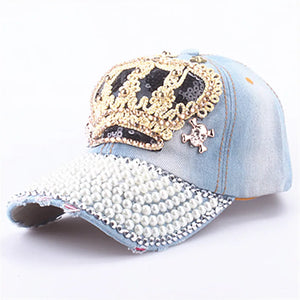 Women's Cotton Adjustable Strap Crown Casual Wear Baseball Hat