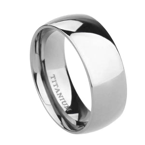 Men's Metal Titanium Geometric Shaped Engagement Trendy Ring