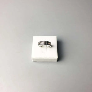 Women's 100% 925 Sterling Silver Geometric Pattern Trendy Ring