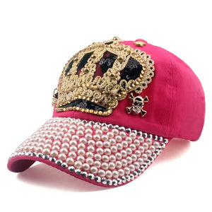 Women's Cotton Adjustable Strap Crown Casual Wear Baseball Hat