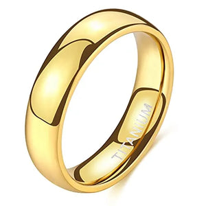 Men's Metal Titanium Steel Round Shaped Wedding Trendy Ring
