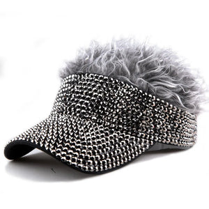 Women's Acrylic Adjustable Strap Rhinestone Casual Wear Baseball Hat