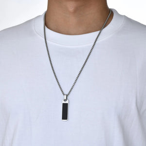 Men's Stainless Steel Link Chain Rectangular Elegant Necklace