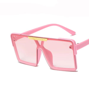 Kid's Resin Frame Acrylic Lens Square Shaped UV400 Sunglasses