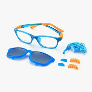 Kid's Acetate Frame TAC Lens Square Shaped Trendy Sunglasses
