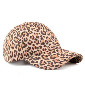 Women's Cotton Leopard Pattern Casual Wear Winter Baseball Hat