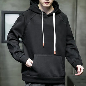 Men's Polyester Full Sleeves Pullover Hooded Casual Sweater