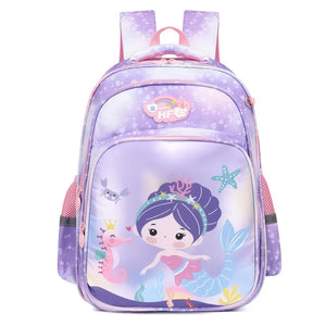 Kid's Girl Polyester Zipper Closure Mermaid School Backpack