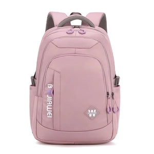 Kid's Girl Nylon Zipper Closure Waterproof Trendy School Backpack