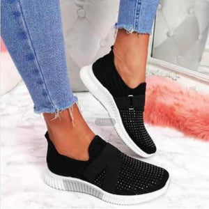 Women's Air Mesh Slip-On Closure Solid Pattern Casual Shoes