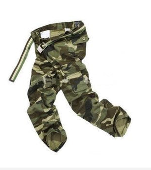 Men's Polyester Full Length Zipper Fly Camouflage Trousers