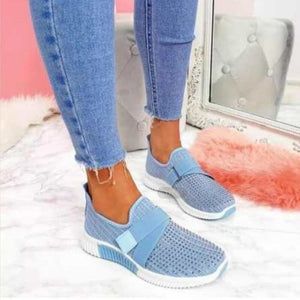 Women's Air Mesh Slip-On Closure Solid Pattern Casual Shoes
