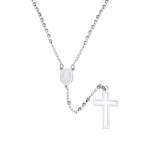 Men's Stainless Steel Link Chain Cross Trendy Religious Necklace