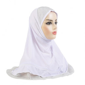 Women's Arabian Polyester Headwear Plain Pattern Casual Hijabs