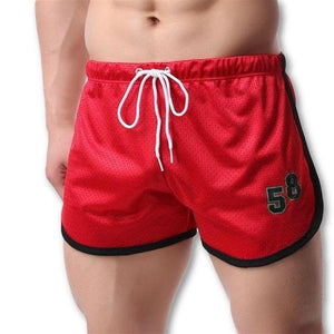 Men's Low Drawstring Waist Plain Quick Dry Beachwear Flare Shorts