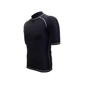 Men's Round Neck Short Sleeve Plain Quick Dry Swimwear Outfits