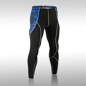 Men's Polyester Quick Dry Compression Fitness Workout Leggings