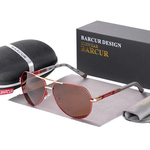 Men's Stainless Steel Frame TAC Lenses Oval Luxury Sunglasses