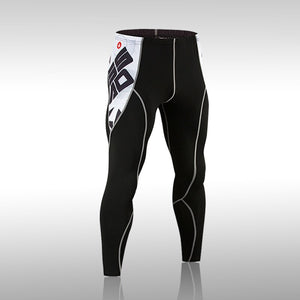 Men's Polyester Quick Dry Compression Workout Sports Leggings