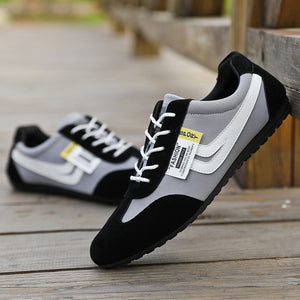 Men's Round Toe Canvas Breathable Lace Up Casual Wear Sneakers
