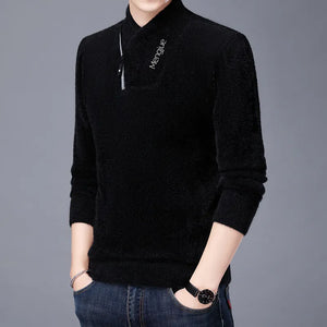 Men's V-Neck Acrylic Full Sleeve Pullover Closure Knitted Sweater
