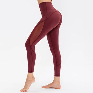 Women's Polyester High Elastic Waist Breathable Yoga Leggings