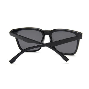 Men's Polycarbonate Frame Plastic Lens Square Shaped Sunglasses