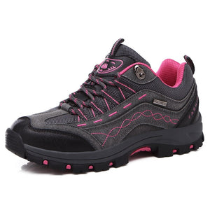 Women's Leather Round Toe Lace Up Closure Breathable Sport Shoes