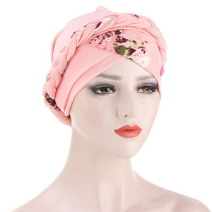 Women's Arabian Polyester Head Wrap Printed Pattern Turban Hijabs