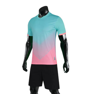 Men's Polyester V-Neck Short Sleeve Printed Pattern Sports Set