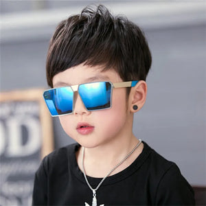 Kid's Plastic Frame Resin Lens UV400 Protection Square Sunglasses