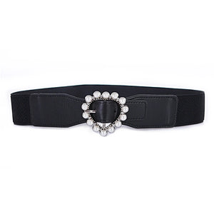 Women's PU Leather Adjustable Strap Pin Buckle Closure Belts