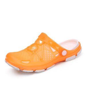 Women's Plastic Round Toe Slip-On Closure Flat Casual Wear Slippers