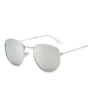 Women's Copper Frame Polycarbonate Lens Square Shape Sunglasses
