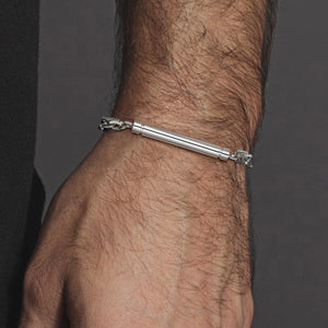 Men's Metal Stainless Steel Lobster Clasp Trendy Round  Bracelet