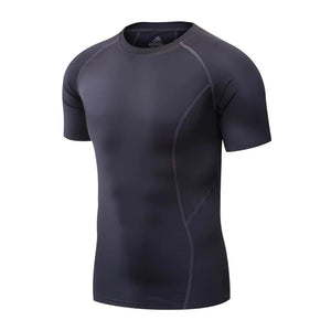 Men's Polyester Short Sleeve Pullover Closure Casual T-Shirt
