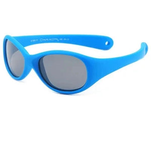Kid's Acetate Frame Polycarbonate Lens Oval Shaped Sunglasses