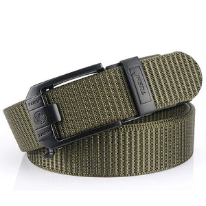 Men's Canvas Buckle Closure Solid Pattern Tactical Military Belts