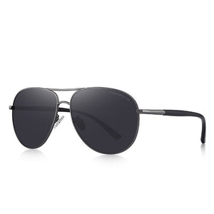 Men's Alloy Frame Polycarbonate Lens Oval Shaped Sunglasses