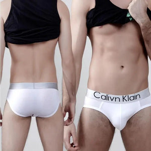 Men's Spandex Low Waist Breathable Letter Pattern Quick-Dry Brief