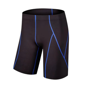 Men's Acrylic Striped Pattern Breathable Fitness Sports Short