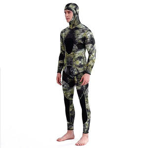 Men's Round Neck Neoprene Mixed Colors Warm Sports Diving Suit