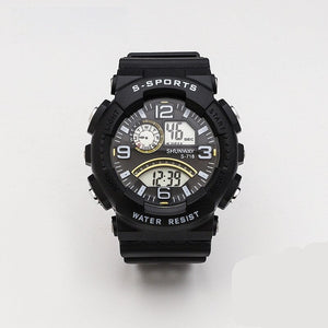 Men's Alloy Case Buckle Clasp Round Shaped Multifunction Watch