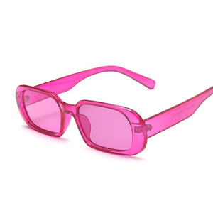 Women's Plastic Frame Acrylic Lens Square Shaped Sunglasses