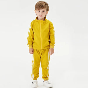 Baby's Boy Cotton Full Sleeve Zipper Closure Two-Piece Suit