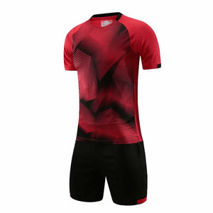 Men's Polyester O-Neck Short Sleeve Printed Pattern Sports Set