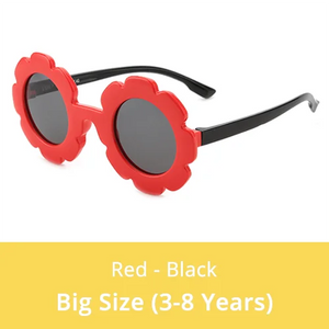 Kid's Acetate Frame Polycarbonate Lens Round Shaped Sunglasses