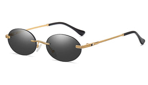 Men's Alloy Frame Acrylic Lens Round Shaped Trendy Sunglasses